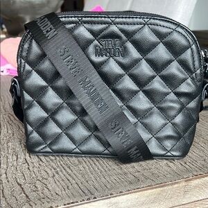 Steve Madden Quilted Black Crossbody Bag